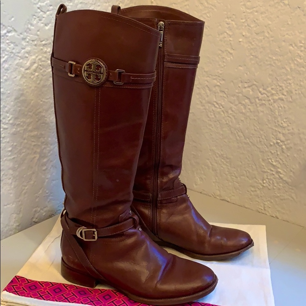 Tory Burch Brown Riding Boot